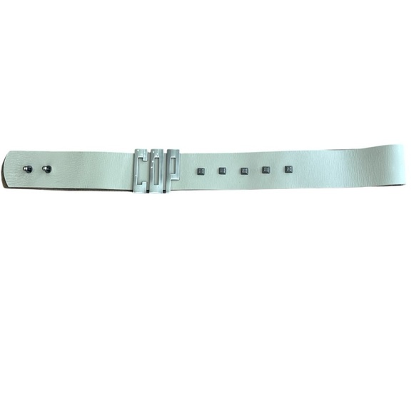COP COPINE 100% Genuine Leather Studded Statement Belt Logo Women’s Sz Medium main image 6